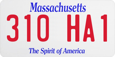 MA license plate 310HA1