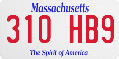 MA license plate 310HB9