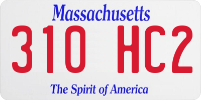 MA license plate 310HC2