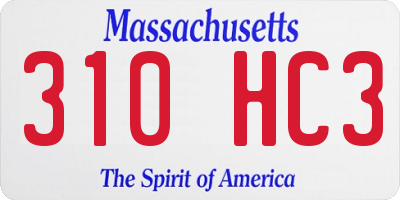 MA license plate 310HC3
