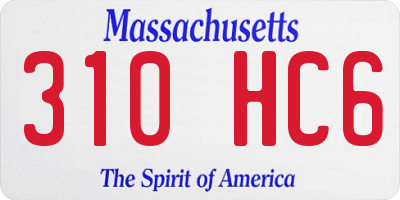 MA license plate 310HC6