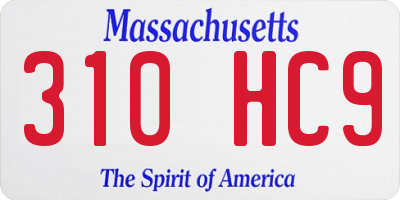 MA license plate 310HC9