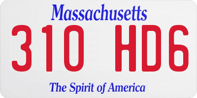 MA license plate 310HD6
