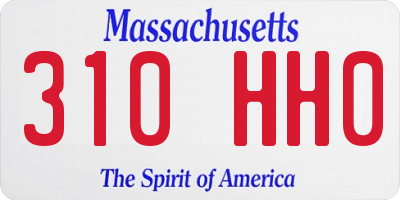 MA license plate 310HH0