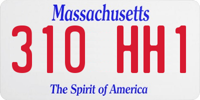 MA license plate 310HH1