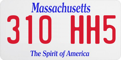 MA license plate 310HH5