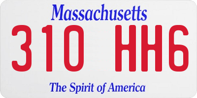 MA license plate 310HH6