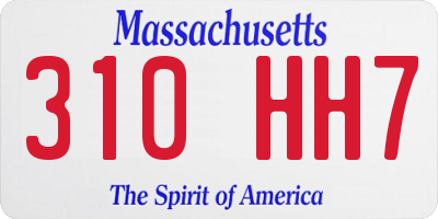 MA license plate 310HH7