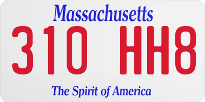 MA license plate 310HH8