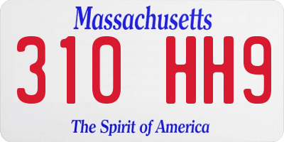 MA license plate 310HH9
