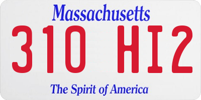 MA license plate 310HI2