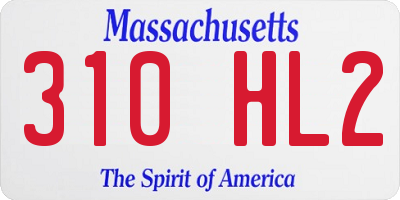MA license plate 310HL2