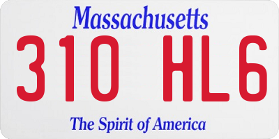 MA license plate 310HL6
