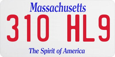 MA license plate 310HL9