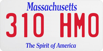 MA license plate 310HM0