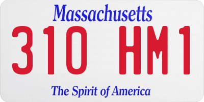 MA license plate 310HM1