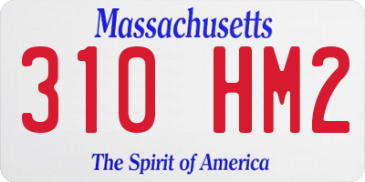 MA license plate 310HM2
