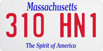 MA license plate 310HN1