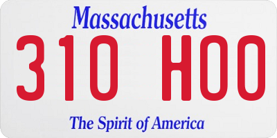 MA license plate 310HO0