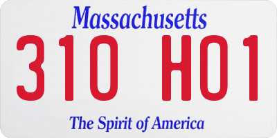 MA license plate 310HO1
