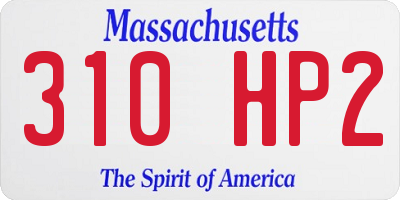 MA license plate 310HP2