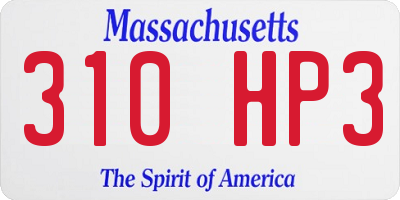 MA license plate 310HP3