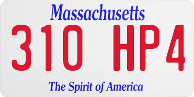 MA license plate 310HP4