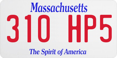 MA license plate 310HP5