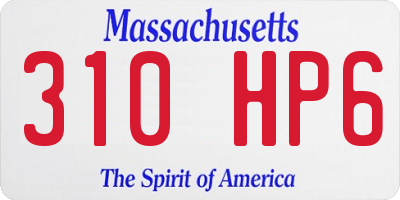 MA license plate 310HP6