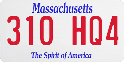 MA license plate 310HQ4