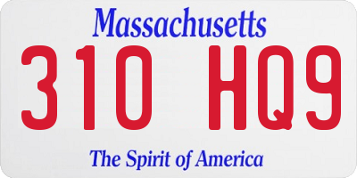 MA license plate 310HQ9