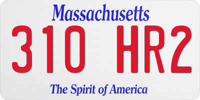MA license plate 310HR2