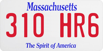 MA license plate 310HR6
