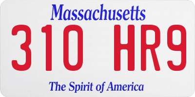 MA license plate 310HR9