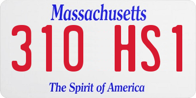 MA license plate 310HS1