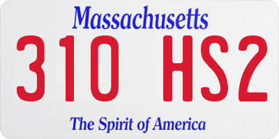 MA license plate 310HS2
