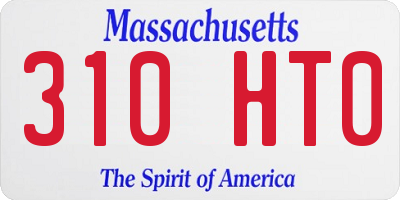 MA license plate 310HT0