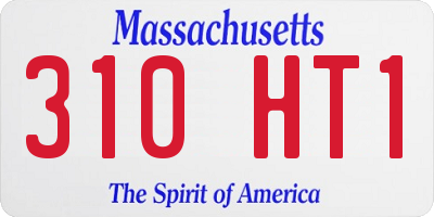 MA license plate 310HT1