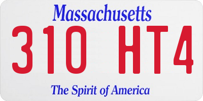 MA license plate 310HT4