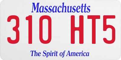 MA license plate 310HT5