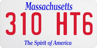 MA license plate 310HT6