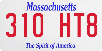 MA license plate 310HT8