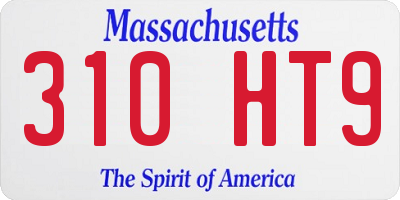 MA license plate 310HT9
