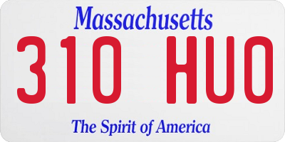 MA license plate 310HU0