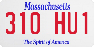 MA license plate 310HU1