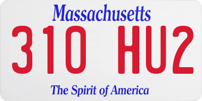 MA license plate 310HU2