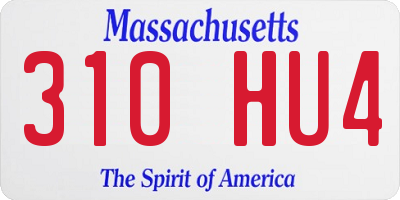 MA license plate 310HU4