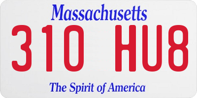 MA license plate 310HU8