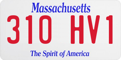MA license plate 310HV1