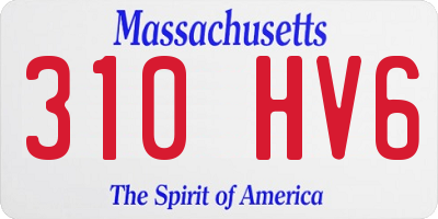 MA license plate 310HV6